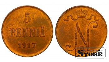 Финляндия Монета 5 Пенни 1917