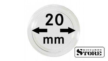 Coin capsules with an inner diameter of 20 mm, set of 100 pieces