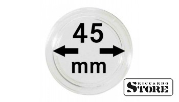 Coin capsules with an inner diameter of 45 mm, set of 100 pieces