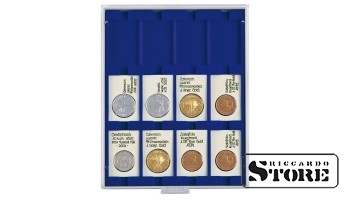 MARINE numismatic box with 12 rectangular compartments for REBECK COIN L frames 75 x 50 mm