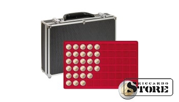 Large numismatic case with 8 trays for 480 coins/coin capsules up to 27 mm in diameter.