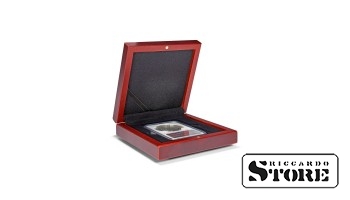 Small coin box VOLTERRA, for certified coin holders (Slabs)