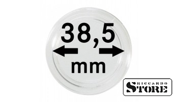 Coin capsules with an inner diameter of 38.5 mm, set of 100 pieces