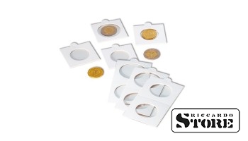 Coin holders, self-adhesive